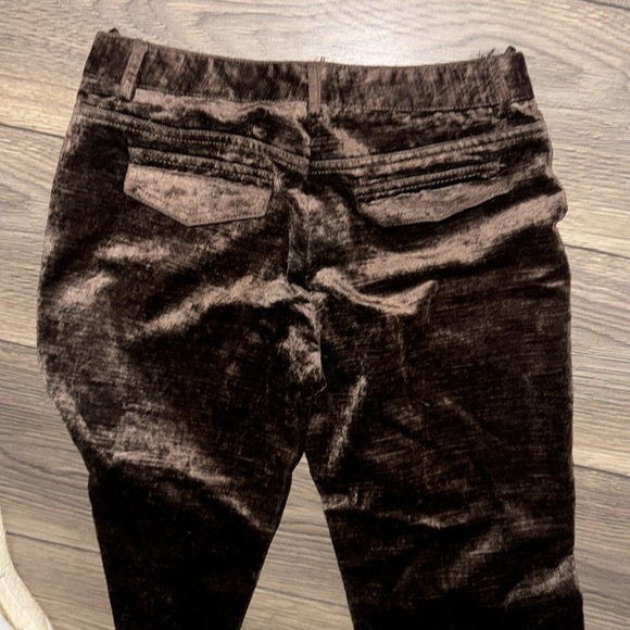 Italian rich colored brown velvet trousers by Kulson size 40 is a us size 8-10 - Picture 7 of 14